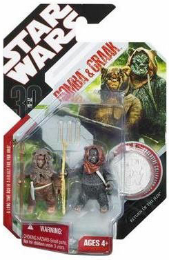 30th Anniversary Star Wars Ewoks Romba & Graak Action Figures